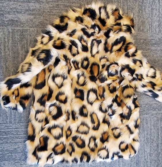 Michael Kors Mega Cat Faux Fur Jacket Coat sz XS - Picture 9 of 12